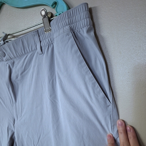 Uniqlo Womens Sporty Crop Ankle Pants Elastic Waist w Drawstring Gray 3XL - Picture 9 of 16